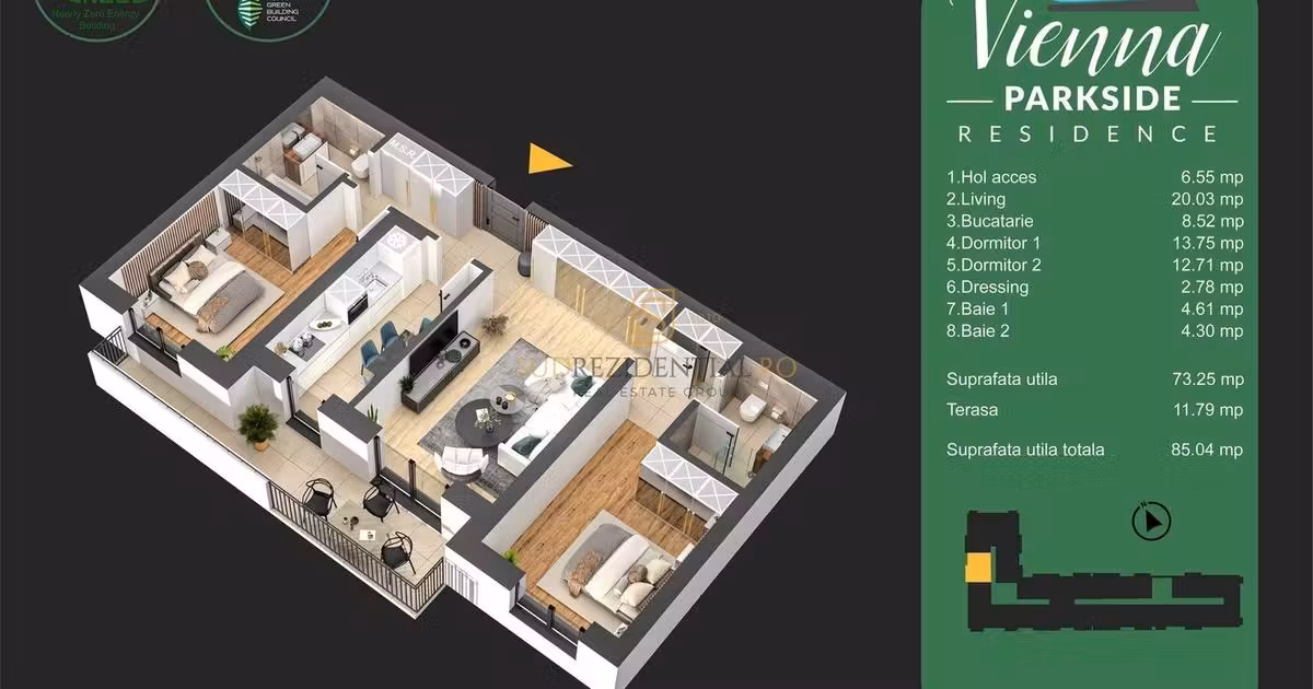 Apartament de vânzare cu 3 camere în zona Berceni, Sector 4