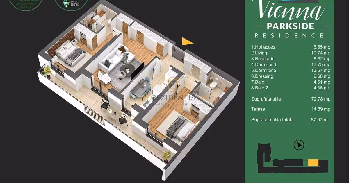 Apartament de vânzare cu 3 camere în zona Berceni, Sector 4