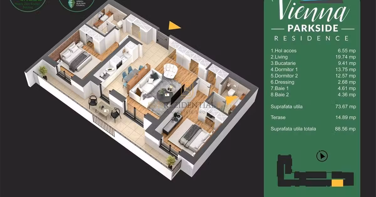 Apartament de vânzare cu 3 camere în zona Berceni, Sector 4