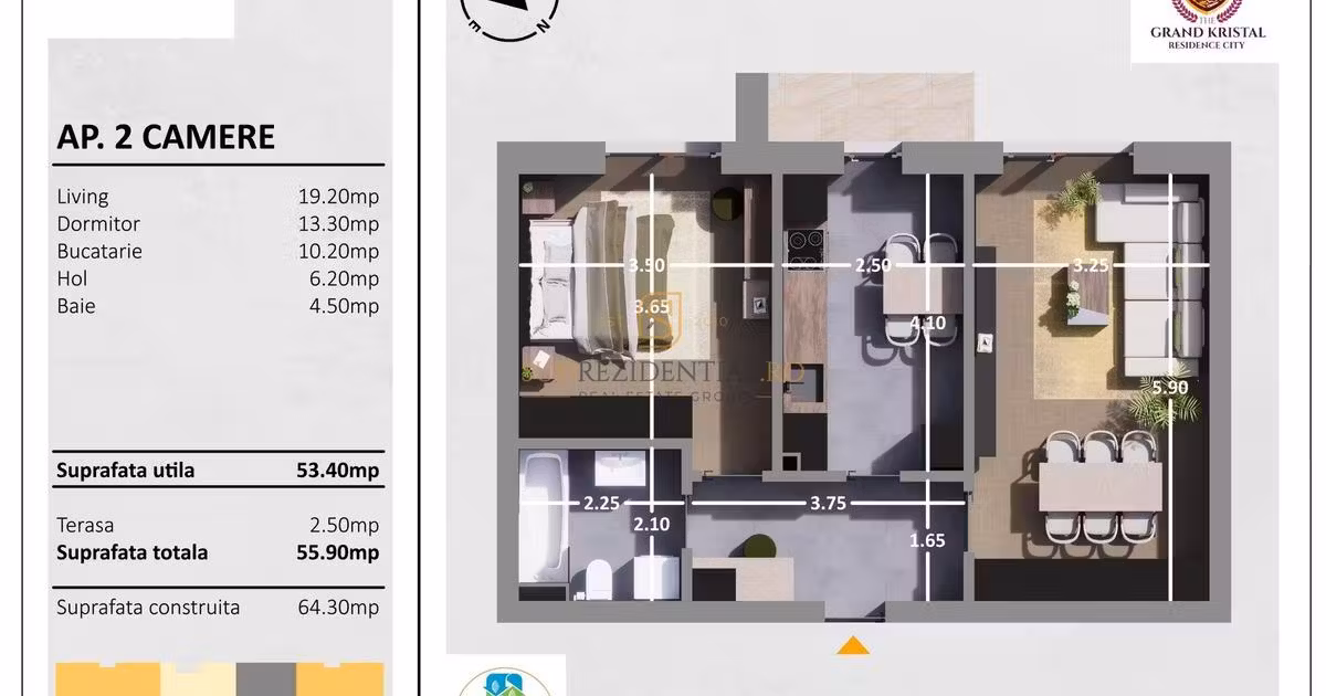 Apartament de vânzare cu 2 camere în zona Metalurgiei, Sector 4