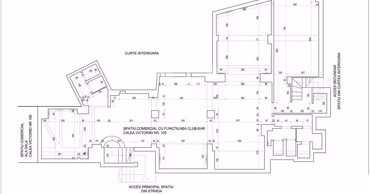 Spațiu comercial de vânzare de 169.34 mp, în zona Victoriei, Ultracentral