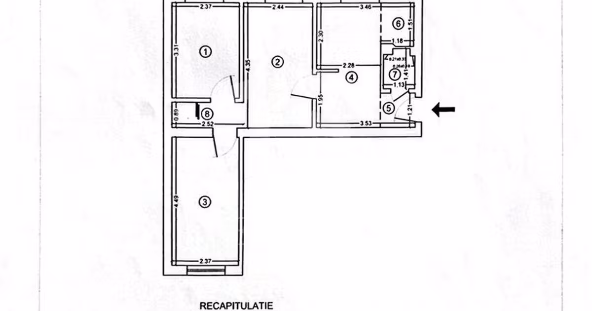 Apartament de vânzare cu 3 camere, mobilat în zona Giurgiului, Sector 4