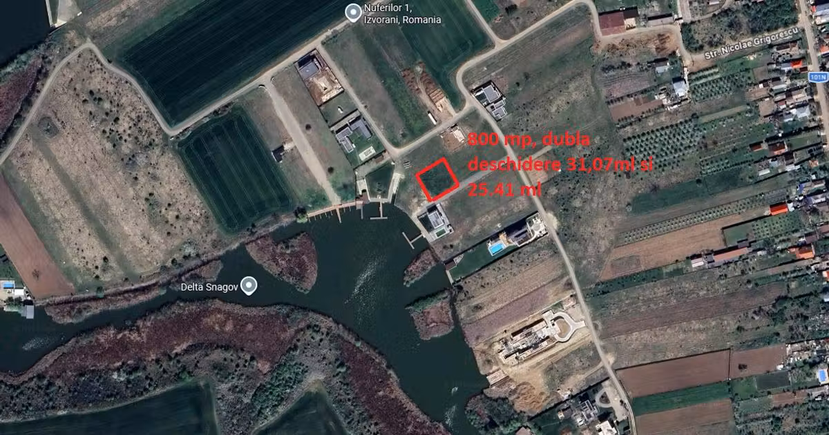 Teren Construcții intravilan de vânzare de 800 mp, în Snagov