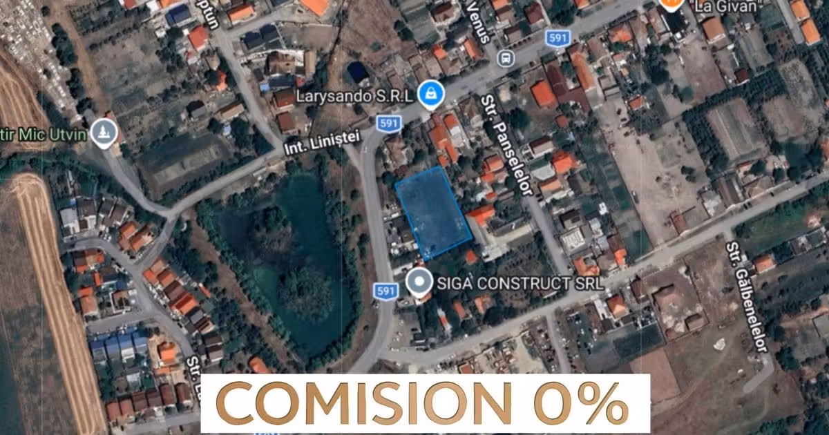 Teren Construcții intravilan de vânzare de 2247 mp, în Utvin