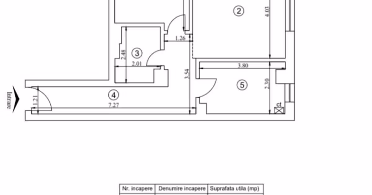 Apartament de vânzare cu 2 camere în zona Dacia, Iași