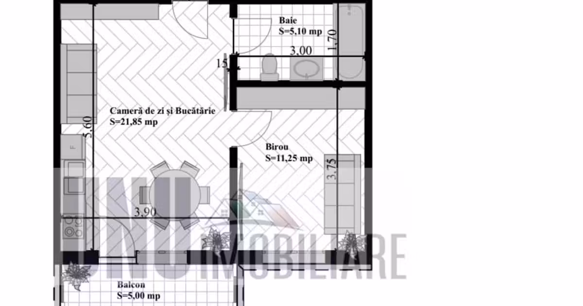 Apartament de vânzare cu 2 camere în zona Vișani, Iași