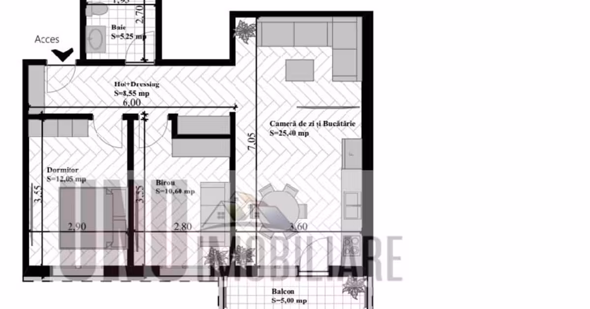 Apartament de vânzare cu 3 camere în zona Vișani, Iași