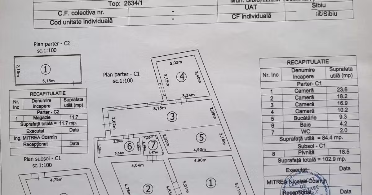 Casă individuală de vânzare cu 4 camere, mobilată în zona Piața Cluj, Sibiu