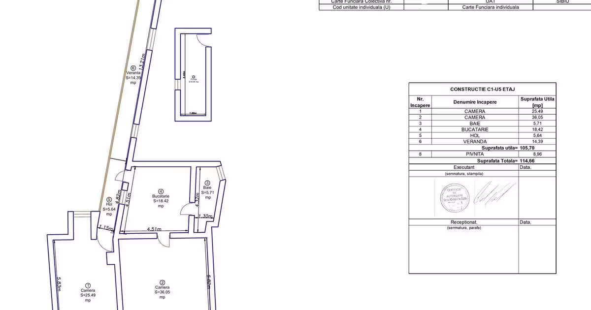Apartament de vânzare cu 2 camere în zona Ultracentral, Sibiu