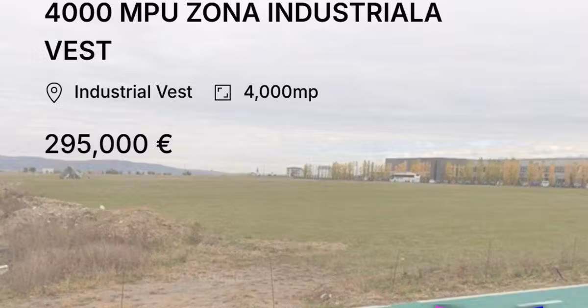 Teren agricol intravilan de vânzare de 4000 mp, în zona Industrial Vest, Sibiu