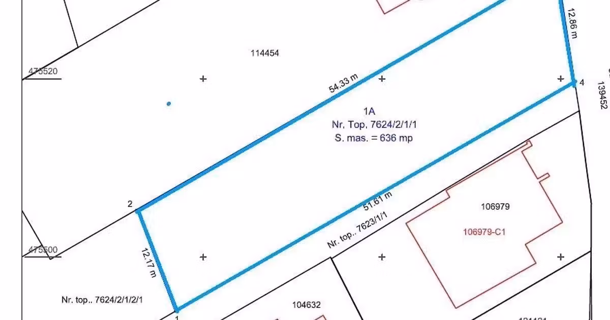 Teren Construcții intravilan de vânzare de 636 mp, în zona Ștrand, Sibiu