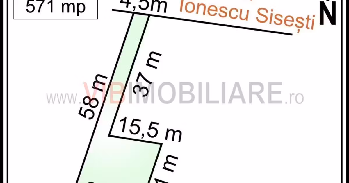 Teren intravilan de vânzare de 571 mp, în zona Băneasa, Sector 1