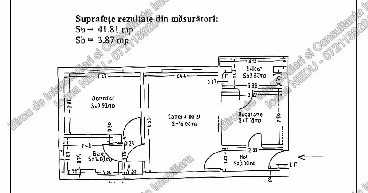 Apartament de vânzare cu 2 camere în zona Poarta 6, Constanța