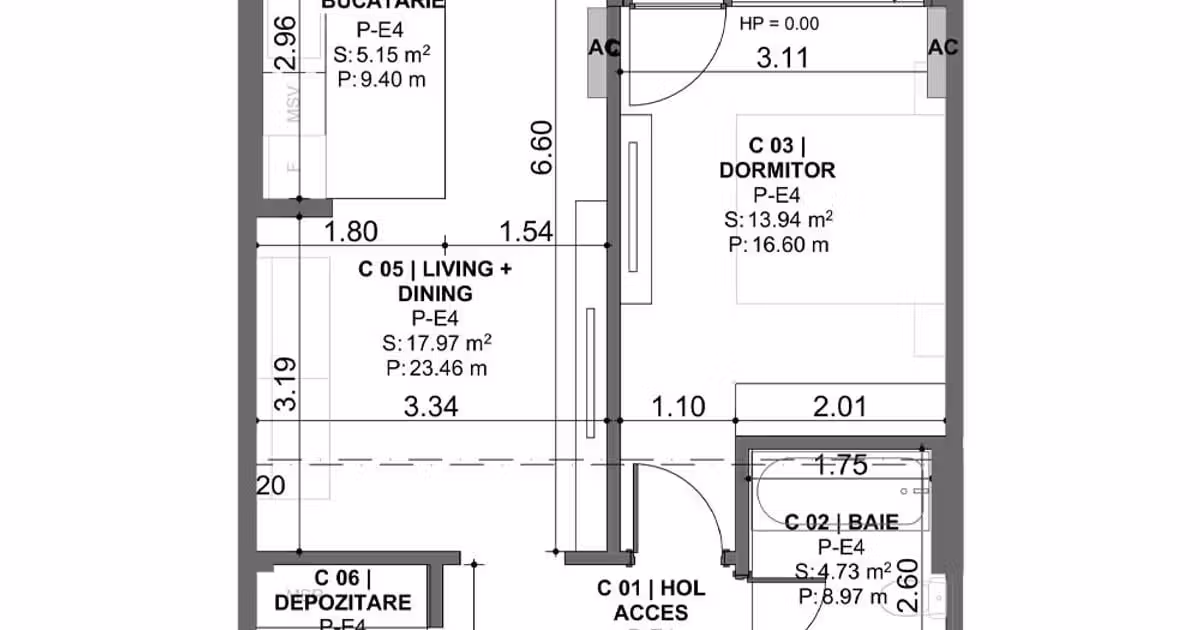 Apartament de vânzare cu 2 camere în Dobroești