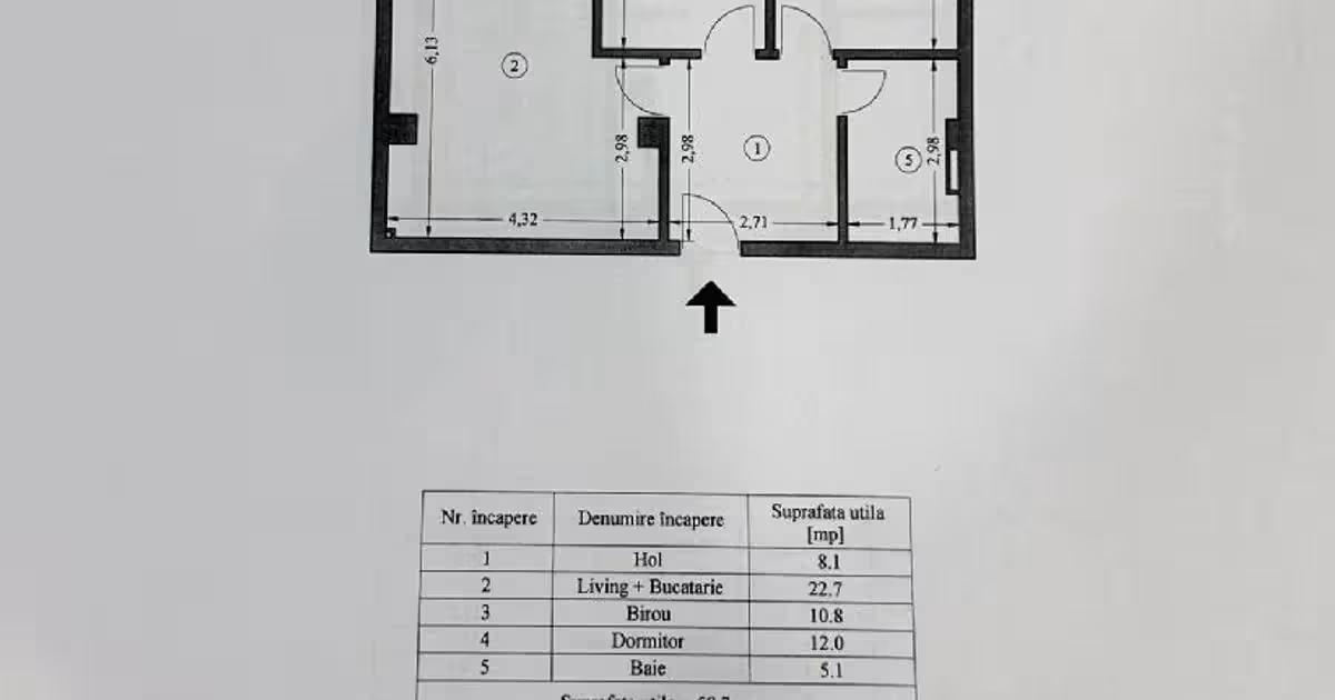 Apartament de vânzare cu 3 camere în zona Galata, Iași
