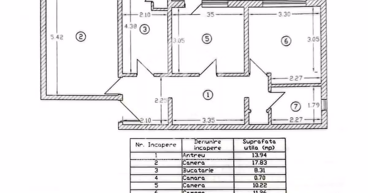 Apartament de vânzare cu 3 camere, mobilat în zona Terezian, Sibiu