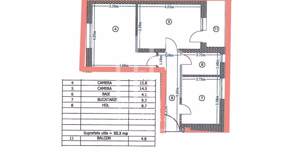 Apartament de vânzare cu 2 camere, mobilat în zona Tineretului, Sibiu