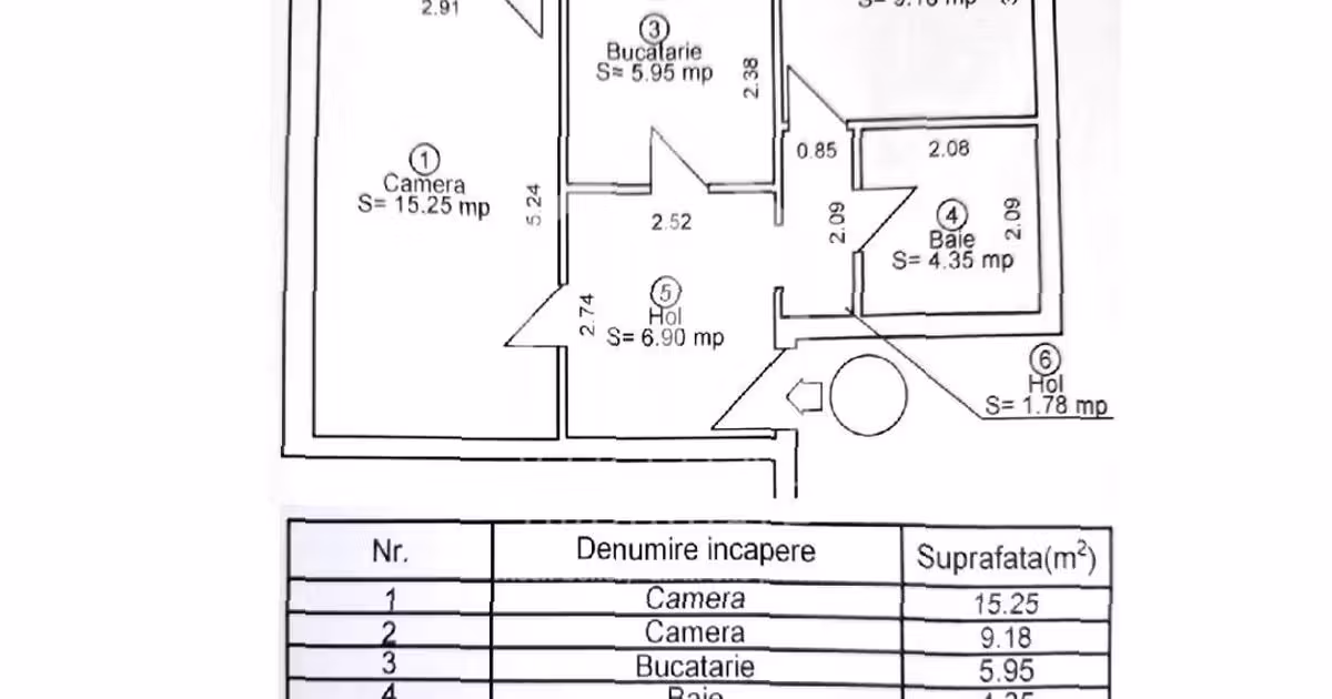 Apartament de vânzare cu 2 camere în zona Hipodrom 1, Sibiu