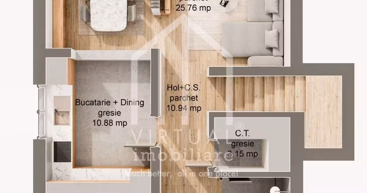 Duplex de vânzare cu 5 camere în Șura Mare