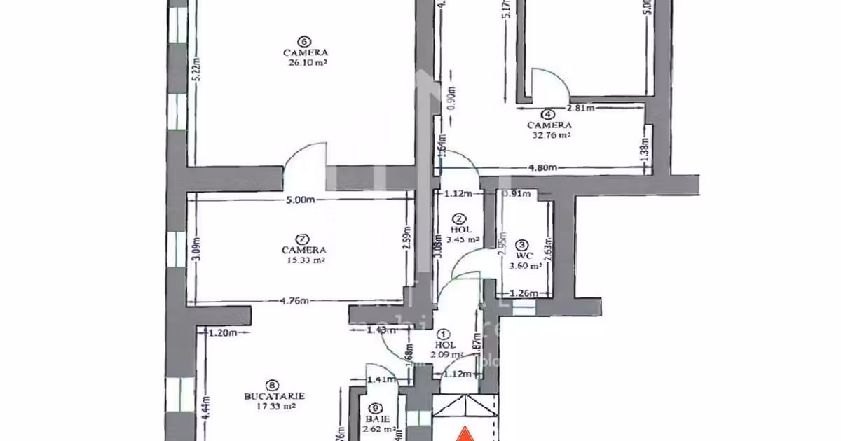 Apartament de vânzare cu 3 camere, mobilat în zona Central, Sibiu