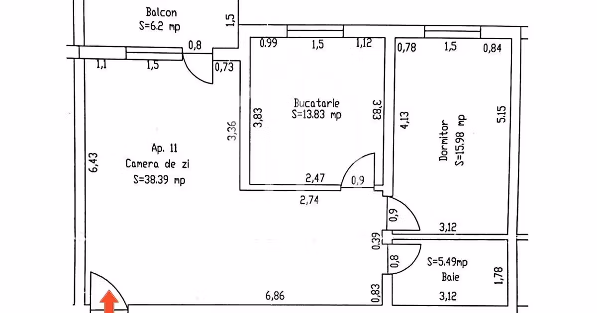 Apartament de vânzare cu 3 camere, mobilat în zona Hipodrom 3, Sibiu