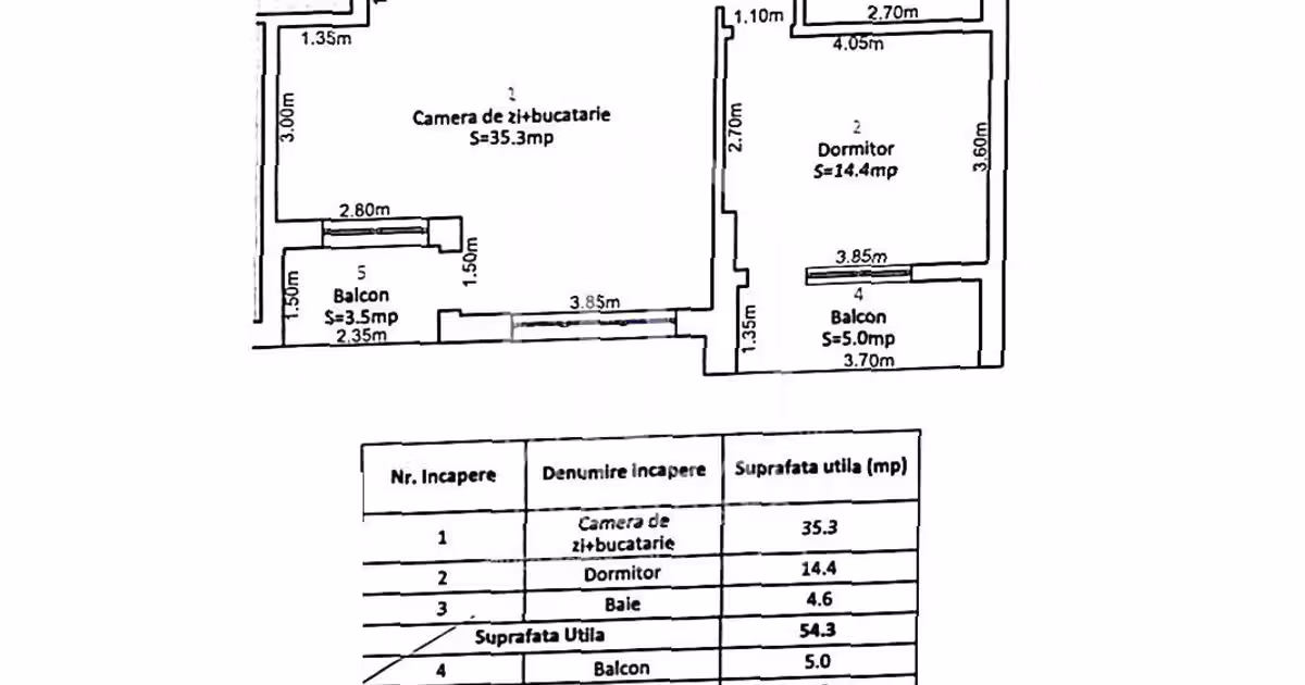 Apartament de vânzare cu 2 camere în Șelimbăr