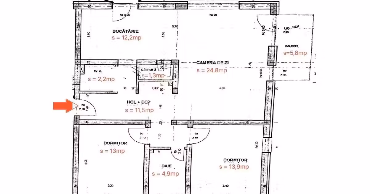 Apartament de vânzare cu 3 camere, mobilat în Șelimbăr