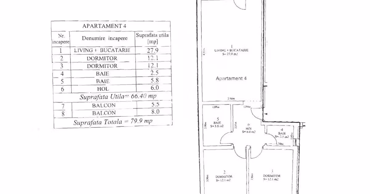 Apartament de vânzare cu 3 camere, mobilat în Șelimbăr