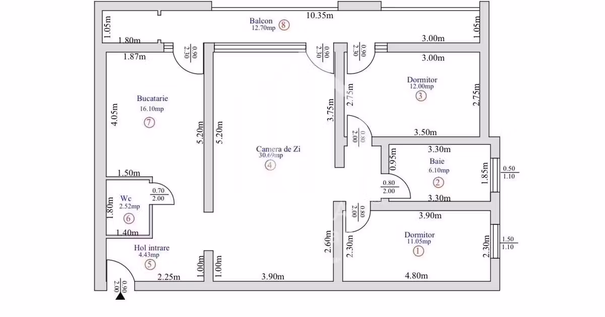 Apartament de vânzare cu 3 camere în Șelimbăr