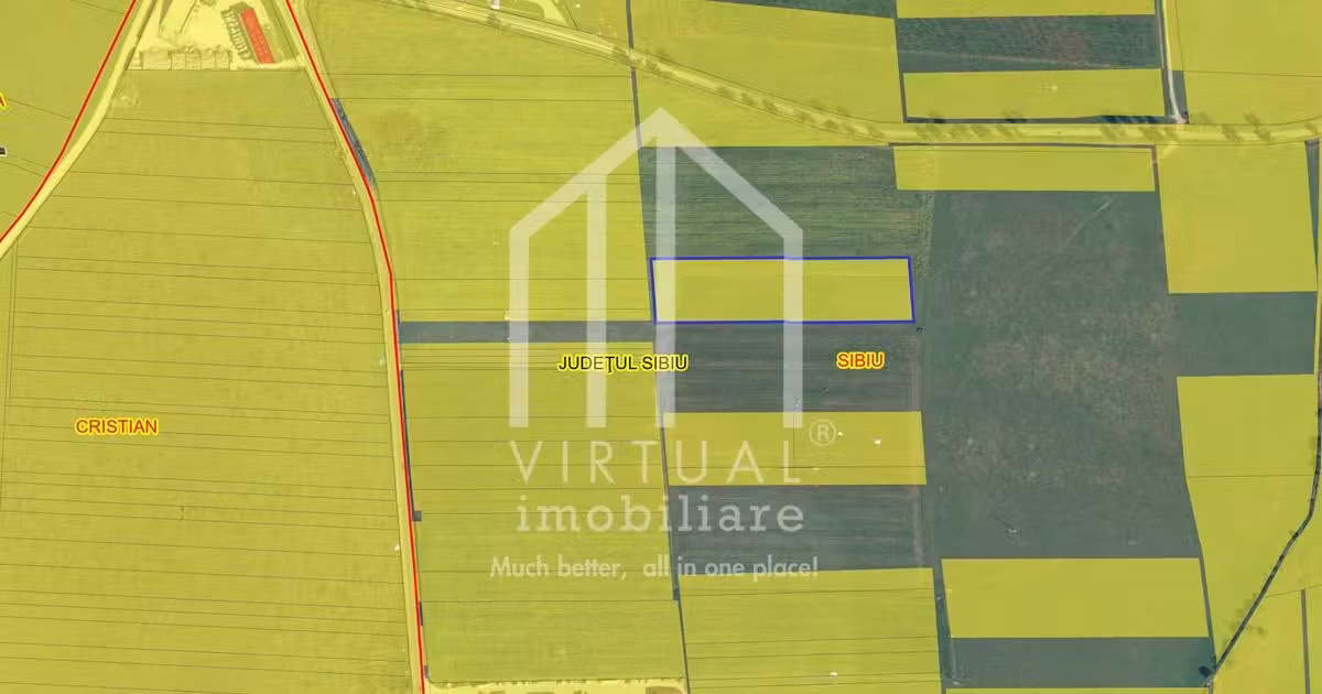 Teren agricol intravilan de vânzare de 15600 mp, în zona Industrial Vest, Sibiu