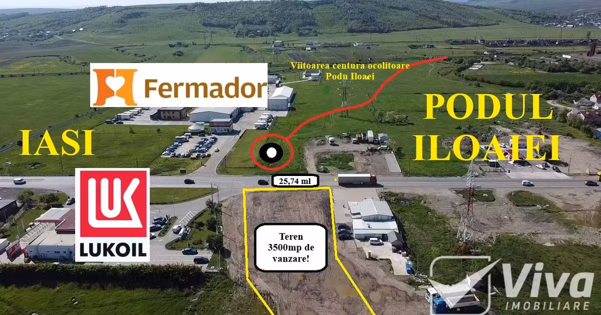 Teren Construcții intravilan de vânzare de 3500 mp, în Podu Iloaiei