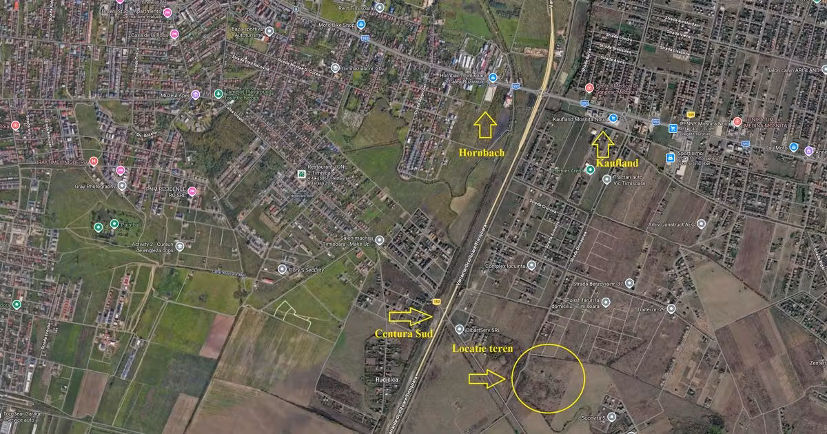 Teren Construcții intravilan de vânzare de 600 mp, în Moșnița Nouă