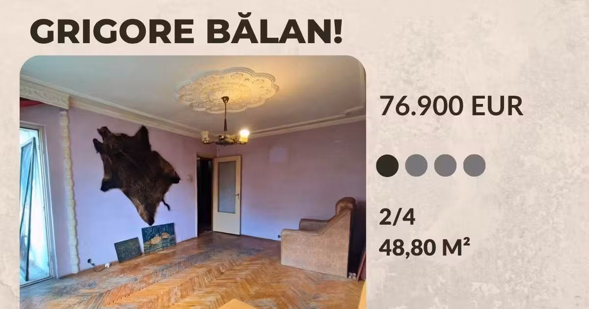 Apartament de vânzare cu 2 camere în zona Lenin, Sfântu Gheorghe