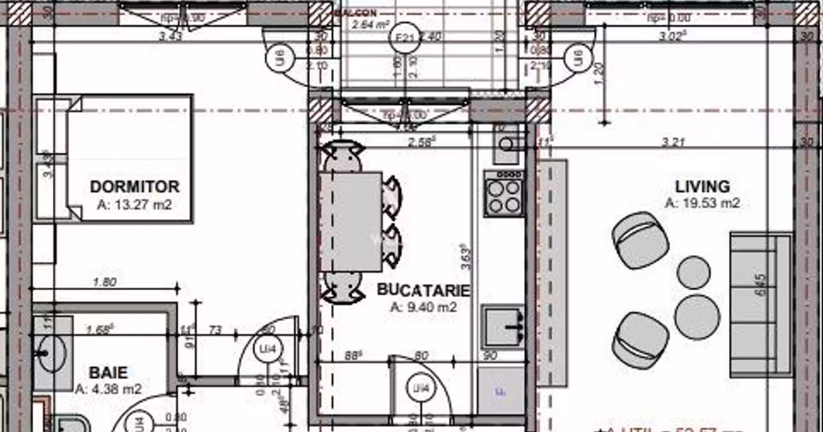 Apartament de vânzare cu 2 camere în zona Hipodrom 3, Sibiu