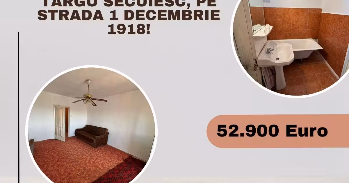 Apartament de vânzare cu 2 camere în Târgu Secuiesc