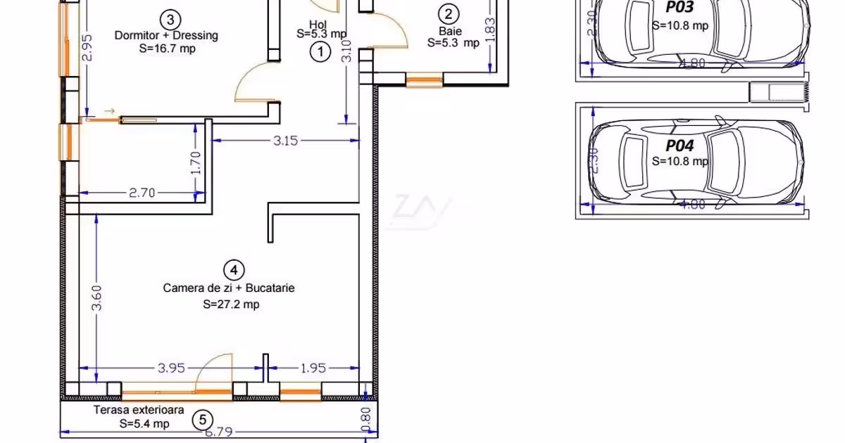 Apartament de vânzare cu 2 camere în Giroc