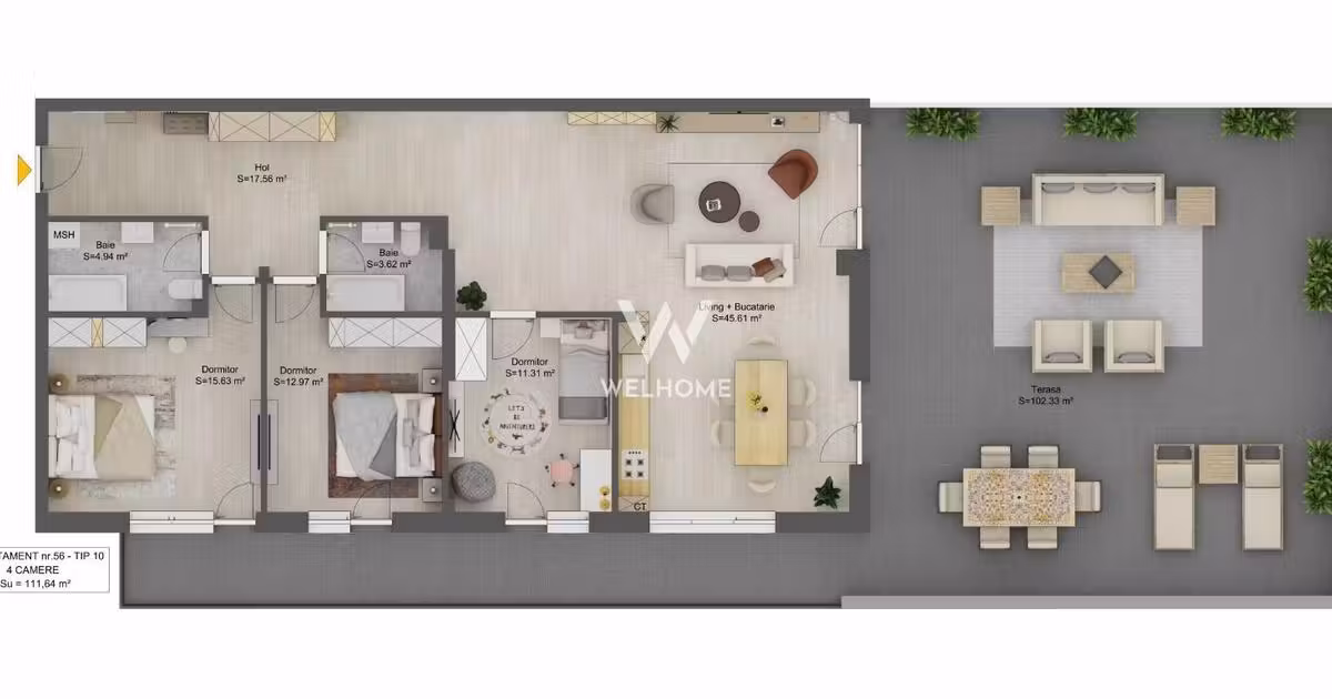 Apartament de vânzare cu 4 camere în zona Hipodrom 3, Sibiu