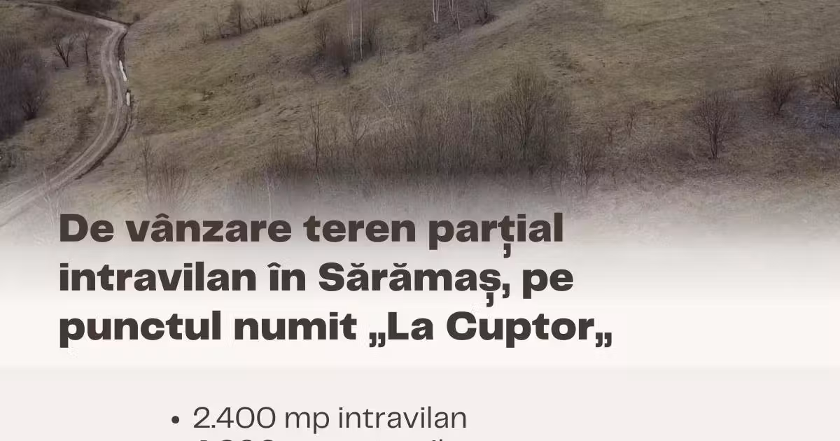 Teren intravilan de vânzare de 4200 mp, în Sărămaș