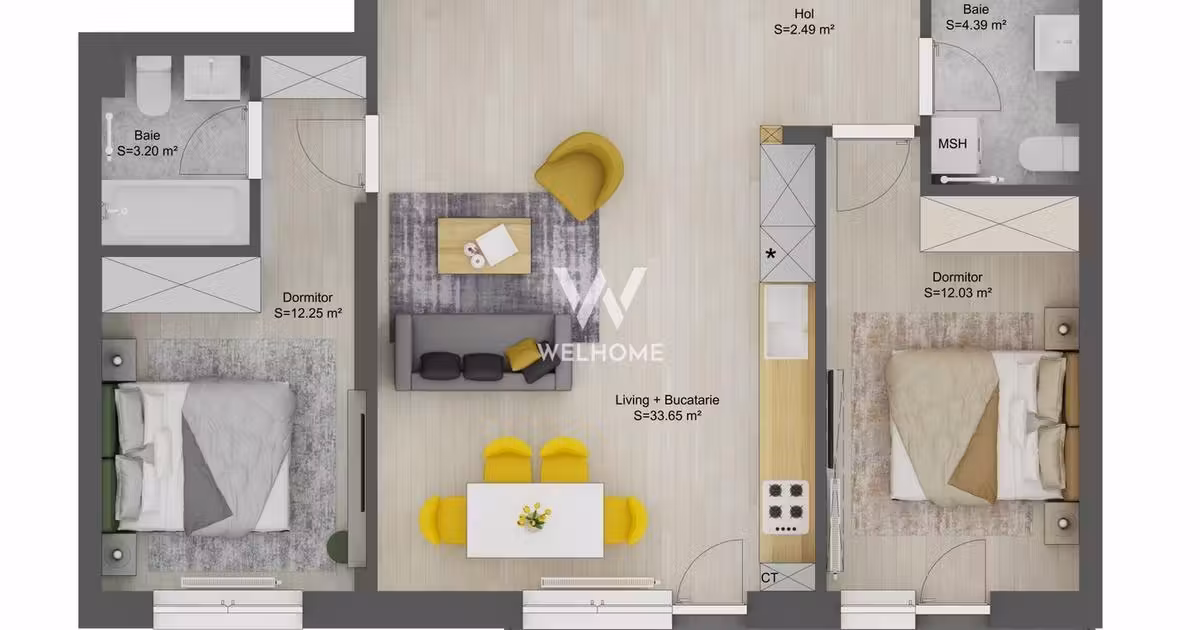 Apartament de vânzare cu 3 camere în zona Hipodrom 3, Sibiu