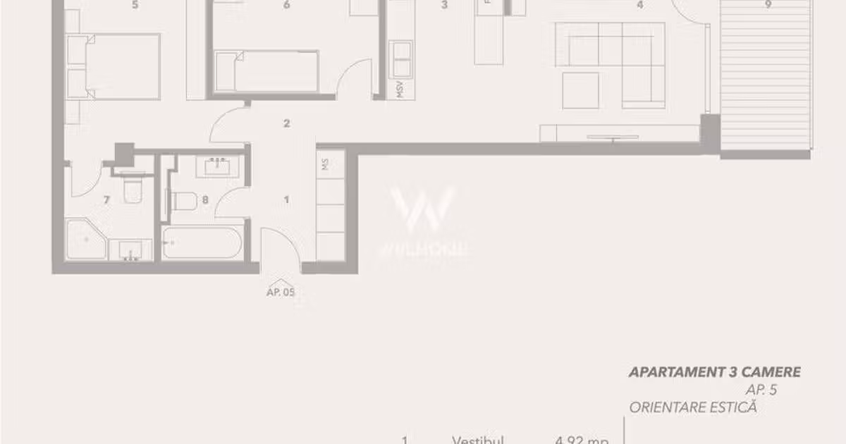 Apartament de vânzare cu 3 camere în zona Turnișor, Sibiu