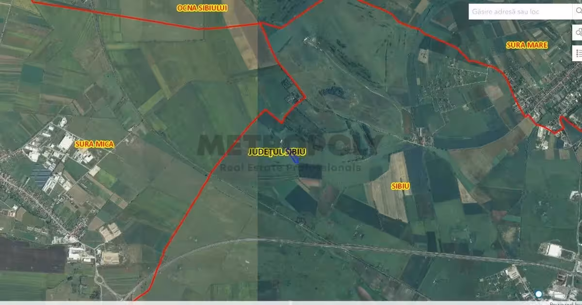 Teren agricol extravilan de vânzare de 10000 mp, în zona Vest, Sibiu