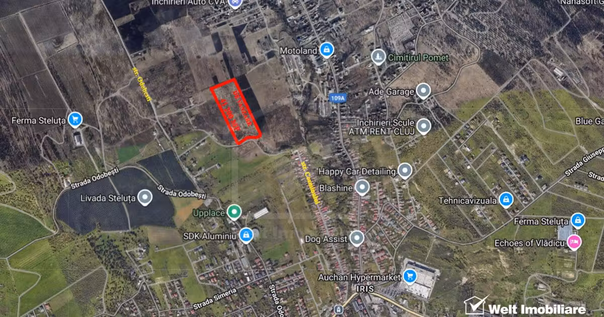 Teren agricol intravilan de vânzare de 41200 mp, în zona Iris, Cluj-Napoca