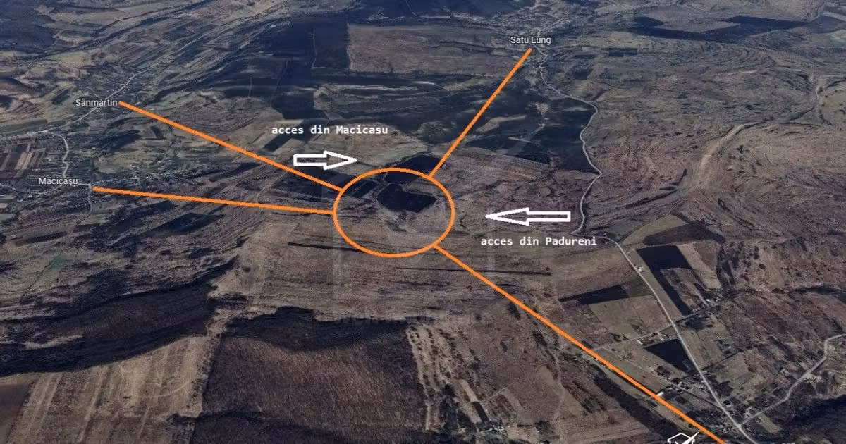 Teren agricol intravilan de vânzare de 5800 mp, în Pădureni (Chinteni)