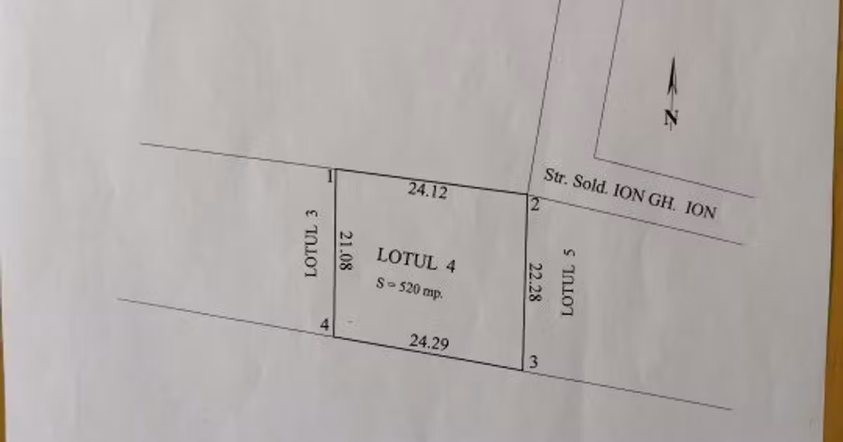 Teren Construcții intravilan de vânzare de 520 mp, în zona Văcăresti, Sector 4