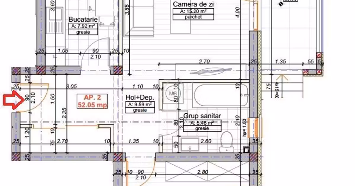 Apartament de vânzare cu 2 camere, mobilat în zona Braytim, Timișoara