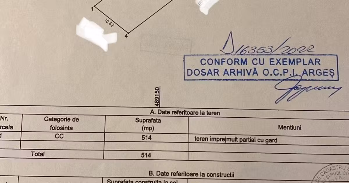 Teren agricol intravilan de vânzare de 514 mp, în zona Negru Vodă, Pitești