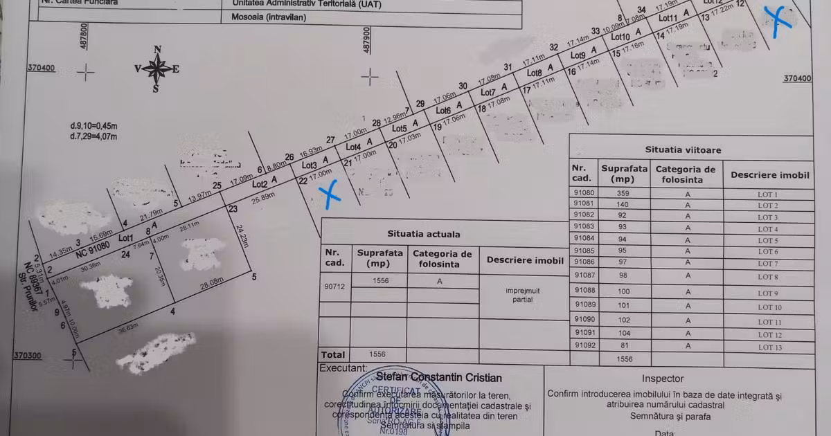 Teren Construcții intravilan de vânzare de 825 mp, în Smeura
