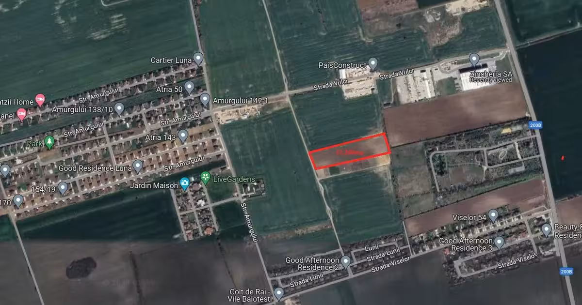 Teren Construcții intravilan de vânzare de 12200 mp, în Balotești