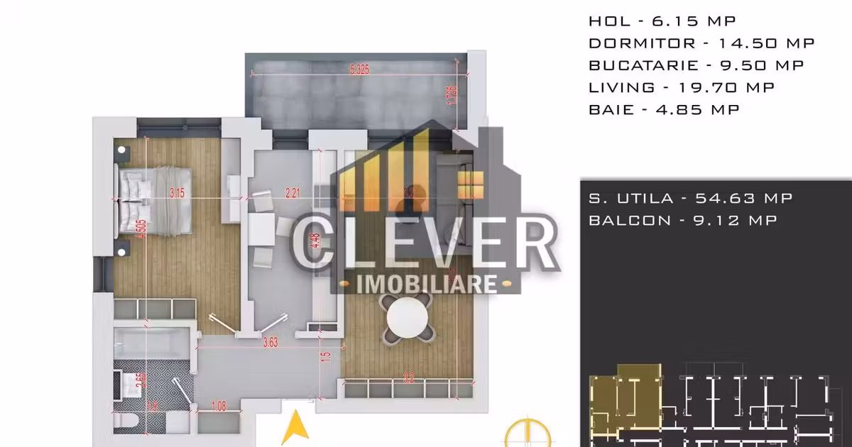 Apartament de vânzare cu 2 camere în zona Theodor Pallady, Sector 3