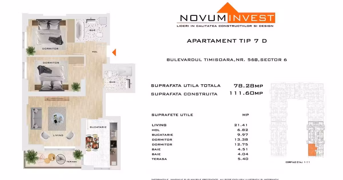 Apartament de vânzare cu 3 camere în zona Gorjului, Sector 6